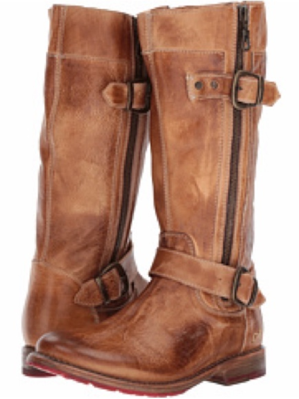 10 Bed Stu Gogo Lug Boot Tan Wide Calf - Picture 8 of 8